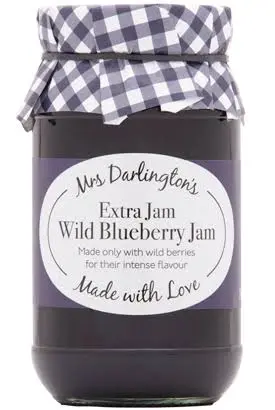 MRS. DARLINGTON WILD BLUEBERRY JAM 340G