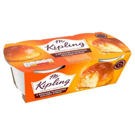 Mr Kipling Golden Syrup Sponge Pudding 2pk