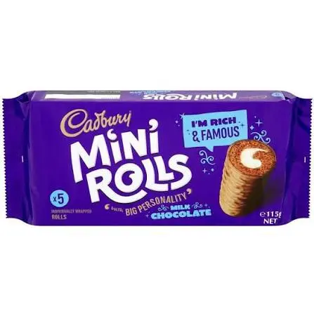 Cadbury Chocolate Mini Rolls 5pk 144g 