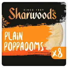 SHARWOOD POPPADOMS PLAIN 8PK 94G