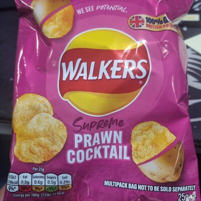 Walkers Prawn Cocktail Crisps Large Bag 70g