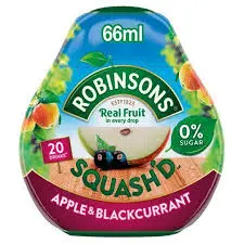ROBINSONS APPLE & BLACKCURRANT SQUASH'D 66ML