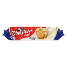 McVITIES DIGESTIVE CREAMS VANILLA 168G