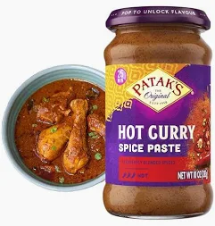 Pataks hot curry spicy  paste 